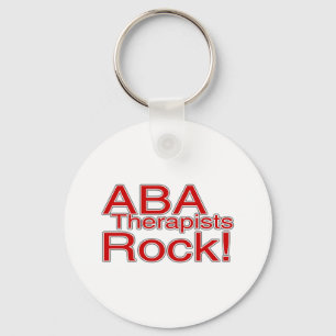 ABA Therapists Rock (Red) Key Ring