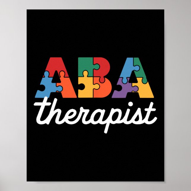 Aba Therapy Applied Behaviour Analysis Analyst Aba Poster (Front)