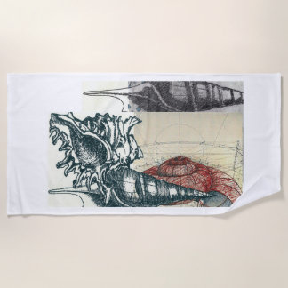 Abaco, Bahamas Seashells Beach Towel