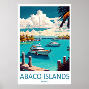 Abaco Islands Vintage Travel Poster Ski National