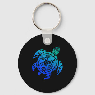 Abaco Tribal Sea Turtle Bahamas Beach Vacation Key Ring