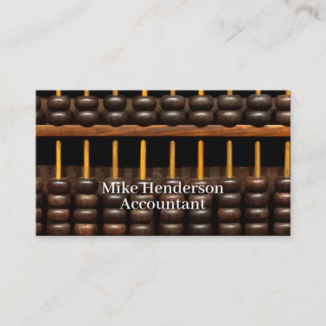 Abacus Accountant Theme Business Card (Front)