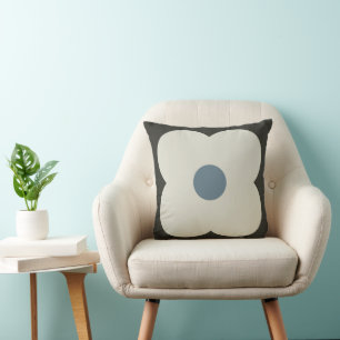 Abacus Flower Powder Blue - Retro contemporary Cushion