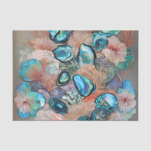 Abalone and Coral Decoupage Tissue Tissue Paper