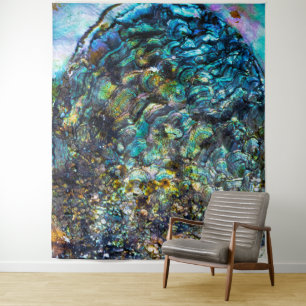 Abalone Beach Sea Shell Photography Backdrop Tapestry