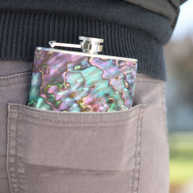 Abalone designed Vinyl Wrapped Flask (In Situ)