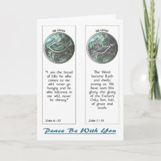 Abalone Dove and Fish Bookmarks Notecard