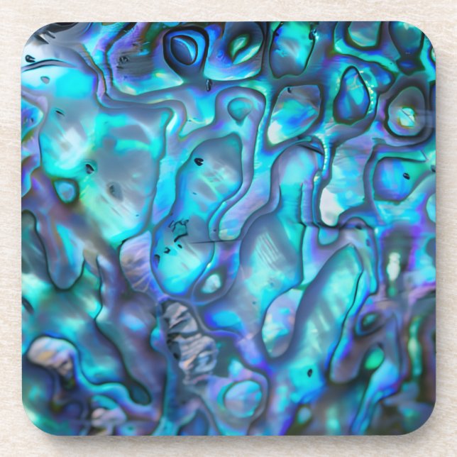 Abalone hard plastic coaster (Front)
