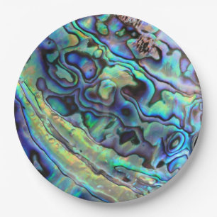 Abalone paua seashell paper plate