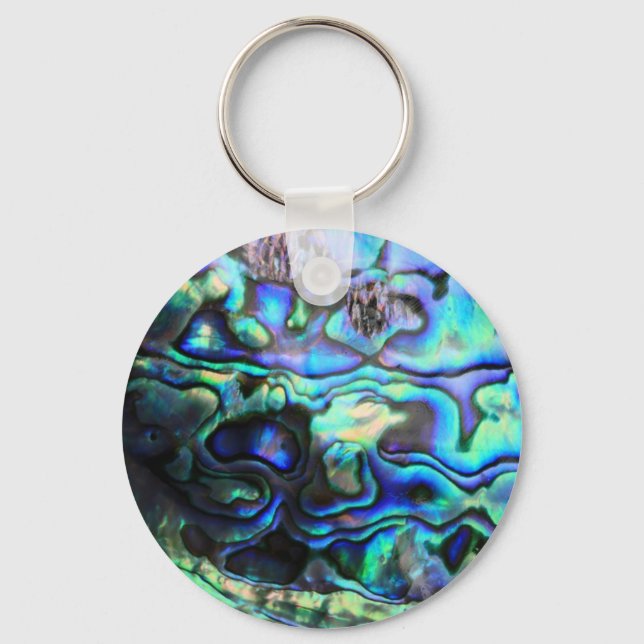 Abalone paua shell key ring (Front)