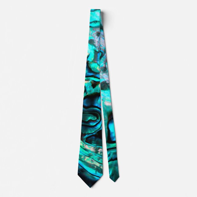 Abalone paua shell natural design tie (Front)