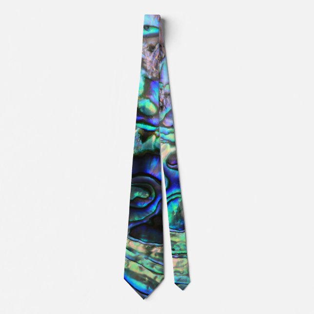 Abalone paua shell nature design tie (Front)