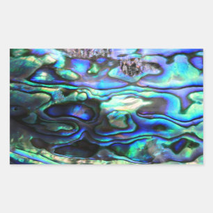 Abalone paua shell rectangular sticker