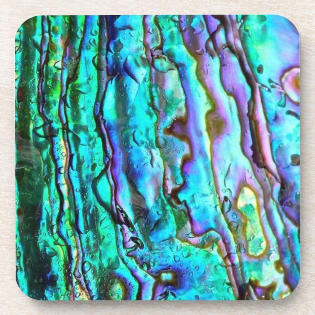 Abalone plastic coaster (Front)