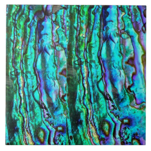 Abalone print ceramic tile
