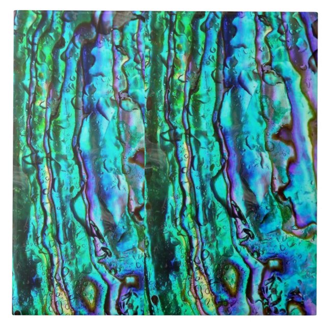 Abalone print ceramic tile (Front)