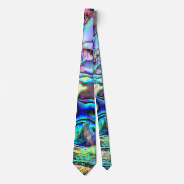 Abalone seashell nature design tie (Front)