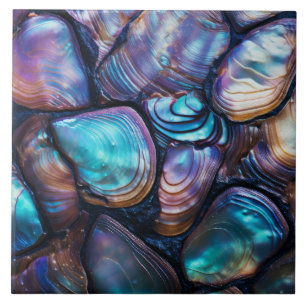 Abalone Shell Abstract Pattern Ceramic Tile