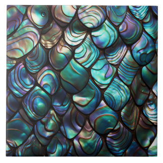 Abalone Shell Abstract Pattern Ceramic Tile