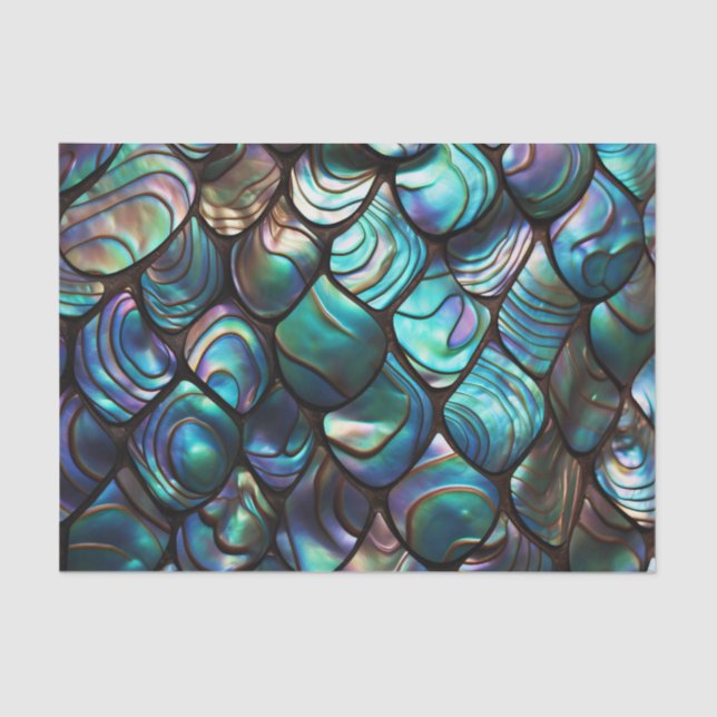 Abalone Shell Abstract Pattern Tissue Paper (Front)