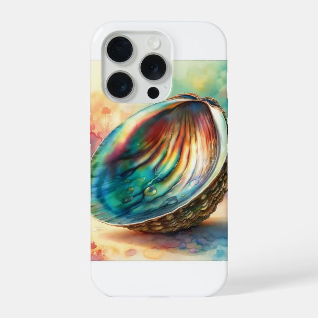 Abalone Shell AREF1310 - Watercolor iPhone Case (Back)