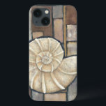 Abalone Shell iPhone 13 Case<br><div class="desc">Charikilia Zarris is a talented artist know for her ocean artwork. Her images are peaceful and calm relaxing you with every picture. Get this nautical piece of artwork with a Abalone shell being the centre of it all,  bordered with tiles and a beautiful colour scheme.</div>