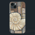 Abalone Shell iPhone 13 Case<br><div class="desc">Charikilia Zarris is a talented artist know for her ocean artwork. Her images are peaceful and calm relaxing you with every picture. Get this nautical piece of artwork with a Abalone shell being the centre of it all,  bordered with tiles and a beautiful colour scheme.</div>