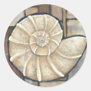 Abalone Shell Classic Round Sticker