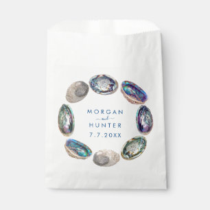 Abalone Shell Colourful Watercolor Beach Wedding Favour Bag