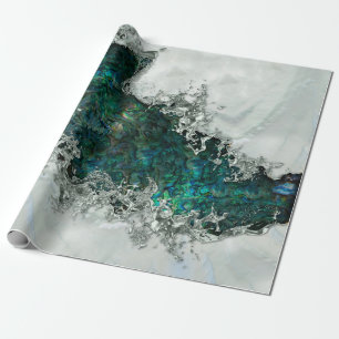 Abalone Shell Pearl and Silver 1 Wrapping Paper
