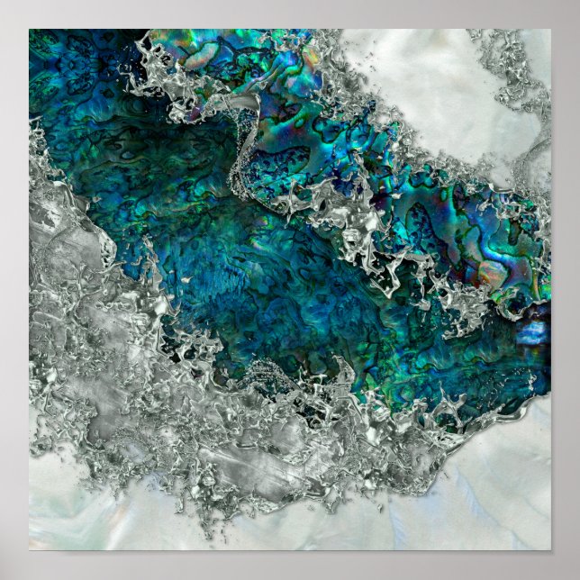 Abalone Shell Pearl and Silver 2 Poster (Front)