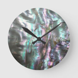 Abalone Shell Round Clock