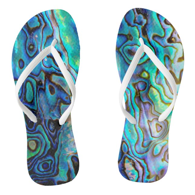 Abalone shell thongs (Footbed)
