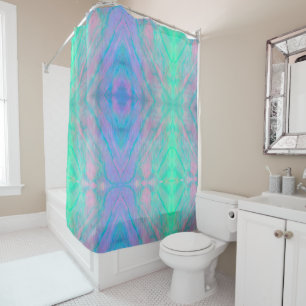 Abalone Shell Watercolor Mother of Pearl Stone Shower Curtain