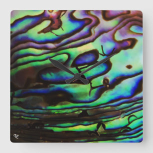 ABALONE SQUARE WALL CLOCK