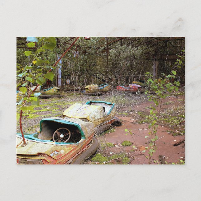 Abandoned Amusement Park, Chernobyl Postcard (Front)