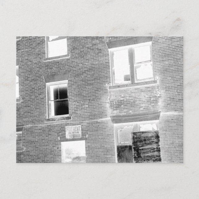 Abandoned Apartment For Rent - negative Postcard (Front)