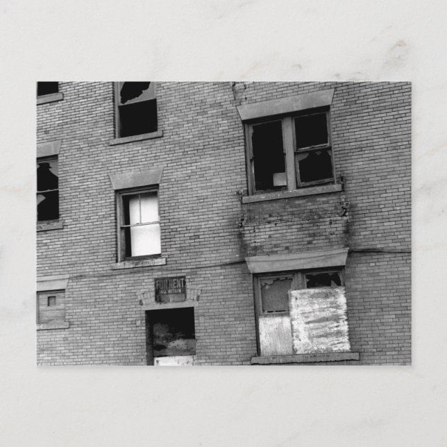Abandoned Apartment For Rent Postcard (Front)