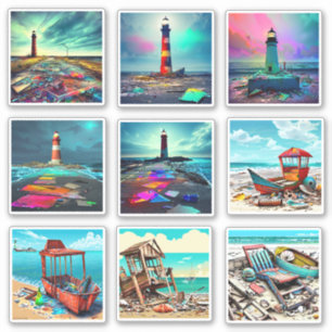 Abandoned Beachy Lighthouses and Boats