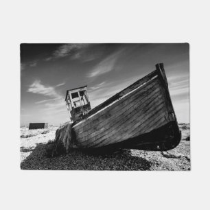 Abandoned Boat On Dungeness Beach Doormat