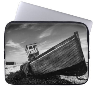 Abandoned Boat On Dungeness Beach Laptop Sleeve