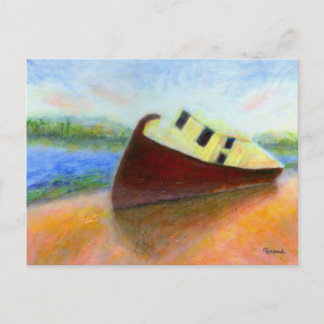 Abandoned Boat, Postcard