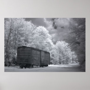 Abandoned Box Car Poster