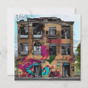Abandoned Building Abstract AI Art