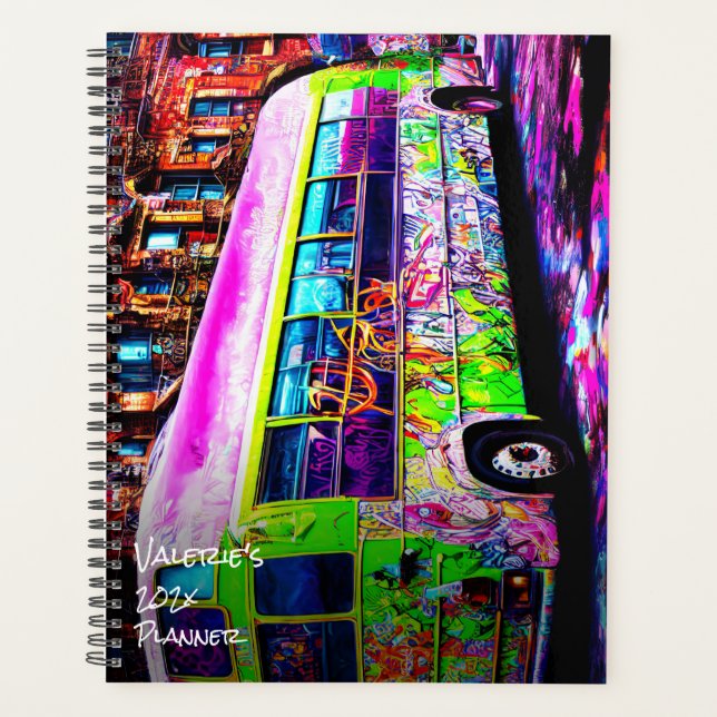 Abandoned Bus Street Art  Planner (Front)