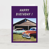 Abandoned Car 1950s Birthday