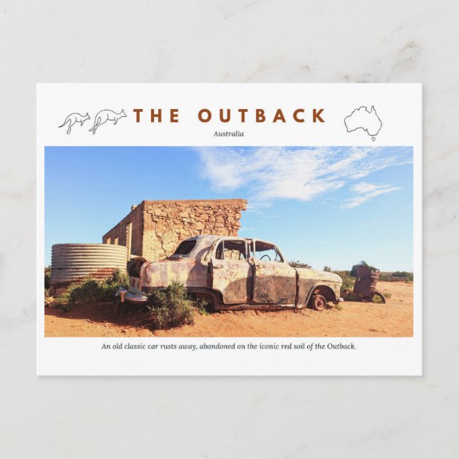 Abandoned Car Holiday Postcard (Front)