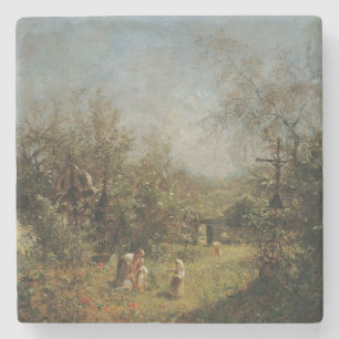 Abandoned Cemetery in Goisern Stone Coaster