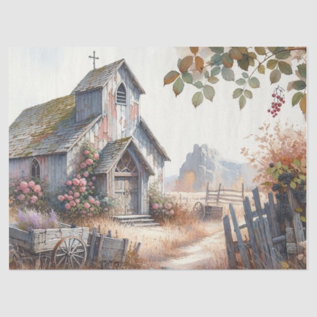 Abandoned Church 7 Tissue Paper (Front)