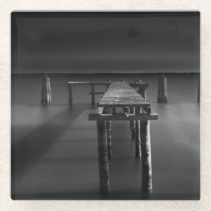 Abandoned Dock At Lake Monroe Glass Coaster